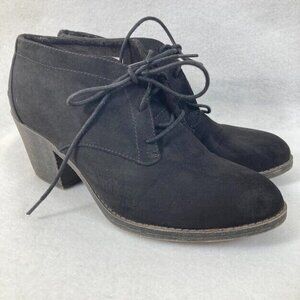 Rocket Dog Ankle Booties Women's Size 10 Black Faux Suede